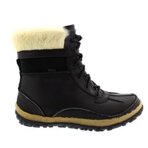 MERRELL MID POLAR Waterproof Leather Boots SELECT DRY Black Fur Lined Size 6